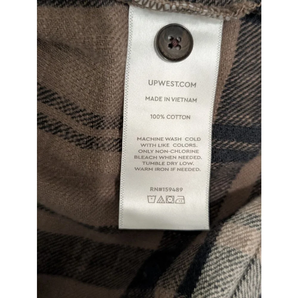 Women's UpWest Plaid Mini Dress XS Brown & Black - Picture 7 of 7